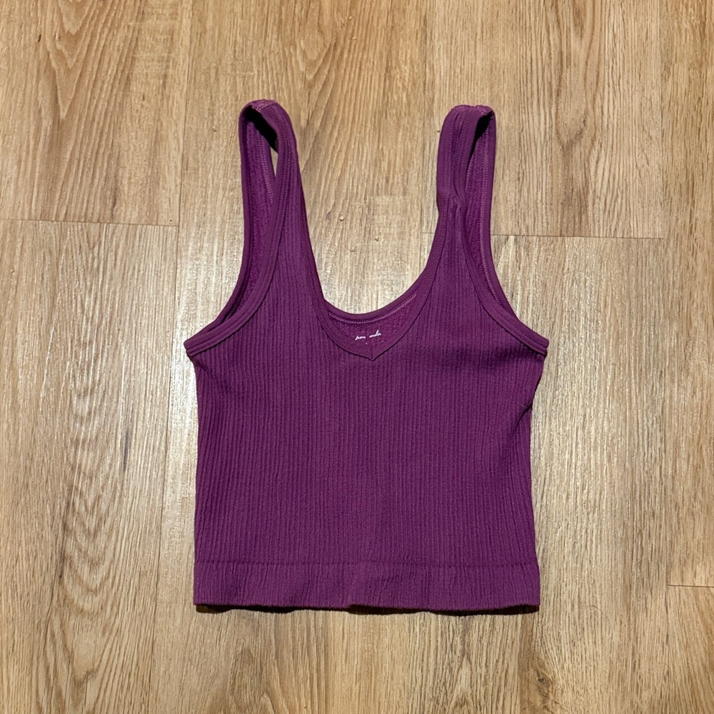 Urban Outfitters Plum Ribbed Tank